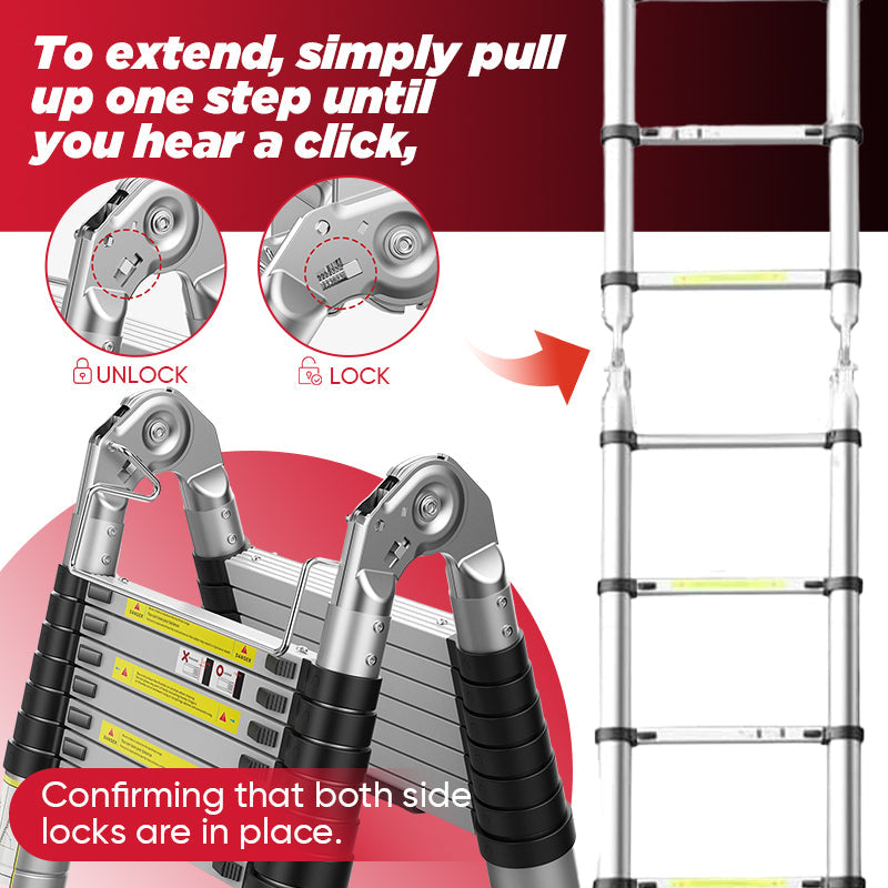 Sakerplus® Portable Collapsible Extension Ladder