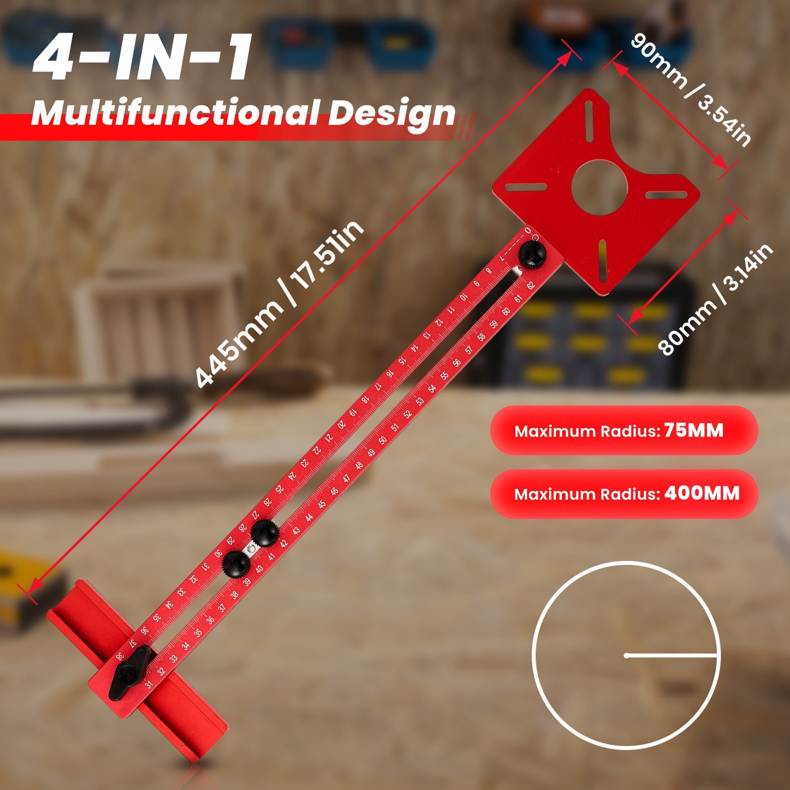 Robust Woodworking Bracket for Milling Tasks - SAKER® 4 in 1 Router Milling Groove Bracket