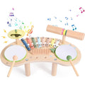 Sakerplus® 7 In 1 Wooden Kids Drum Set