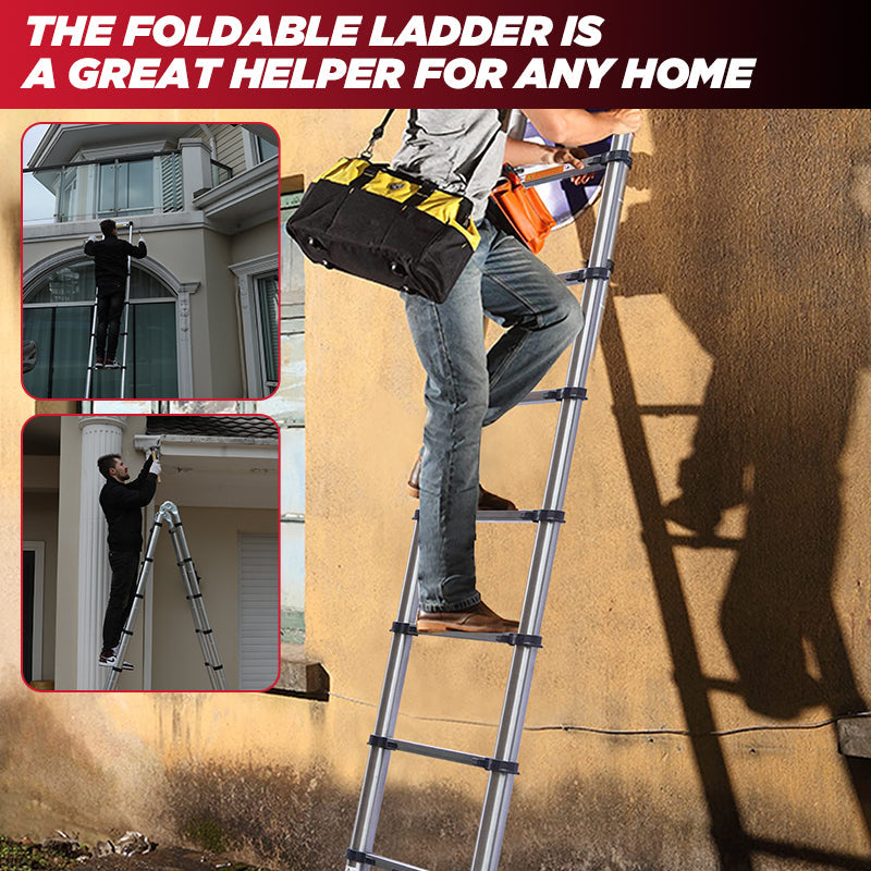 Sakerplus® Portable Collapsible Extension Ladder