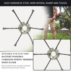 Sakerplus® 6 inch Steel Wire Brush Cutter Trimmer Head