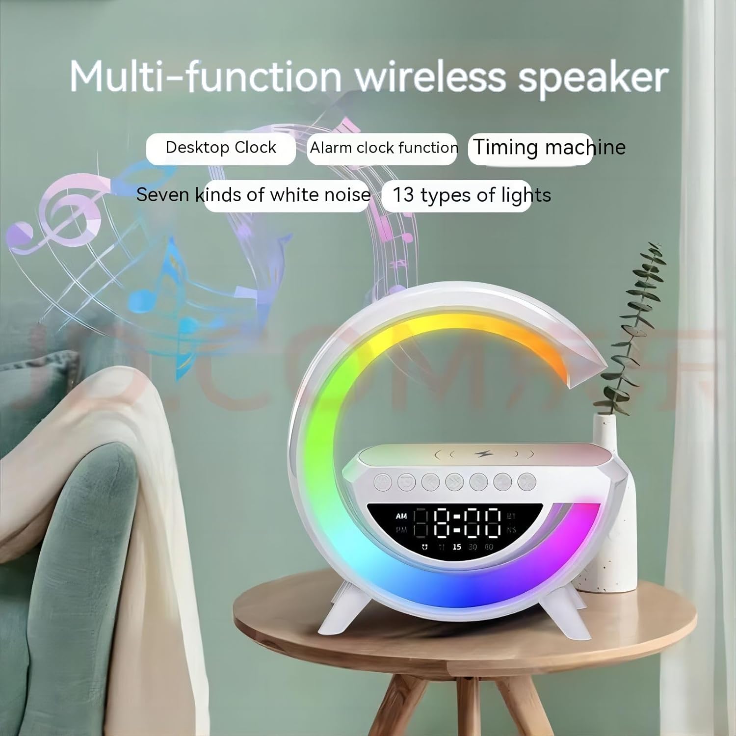 Sakerplus® G-shaped Led Wireless Charging Speaker