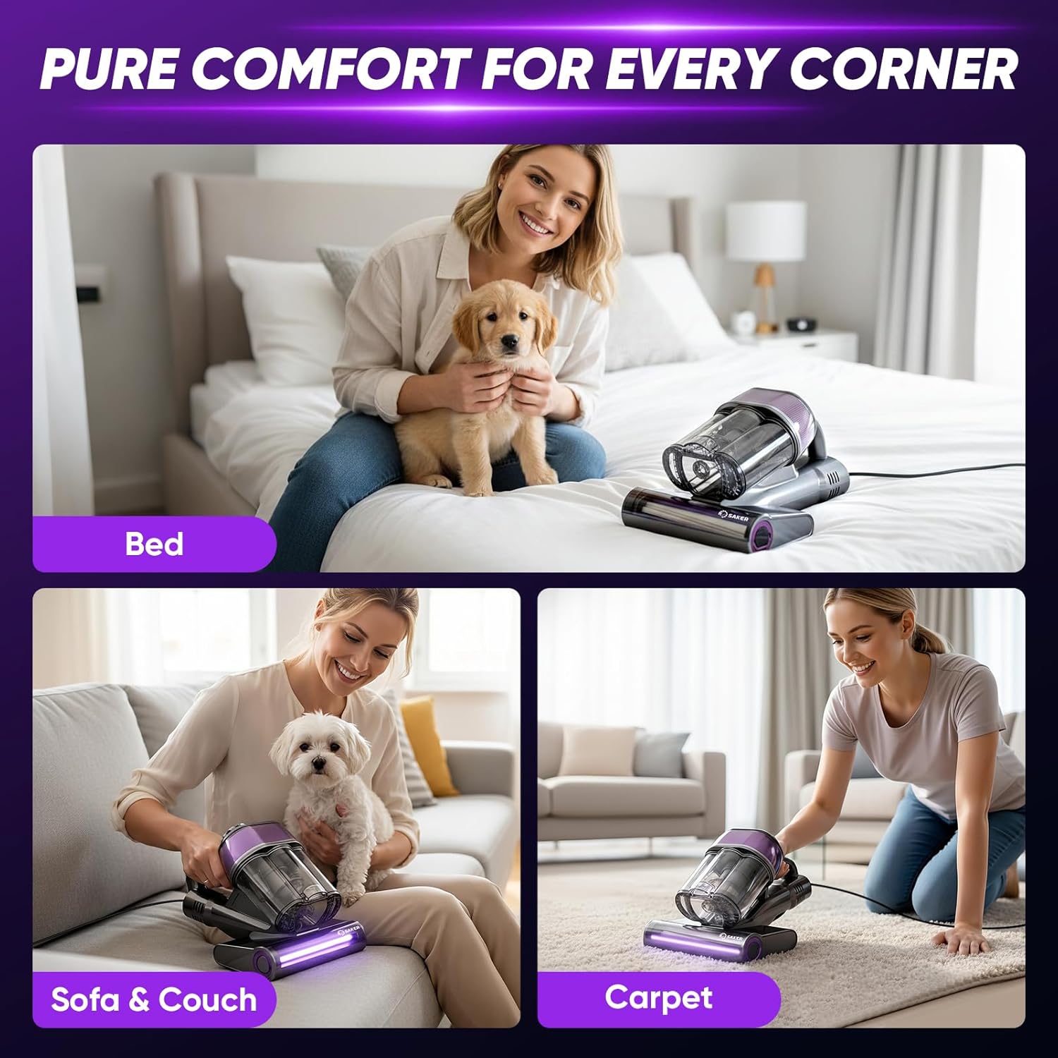 Sakerplus Powerful UV Bed Vacuum Cleaner