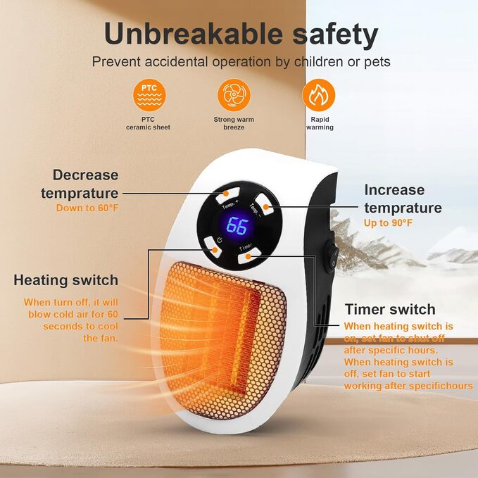 Sakerplus Smart Plug Programmable Space Heater