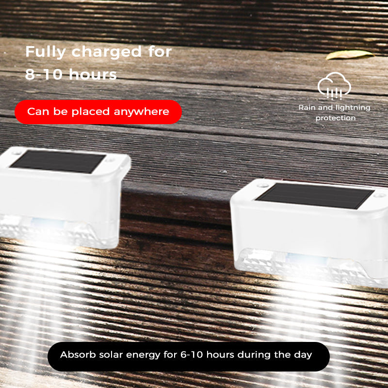 Sakerplus Solar Deck Lights Outdoor 4 Pack
