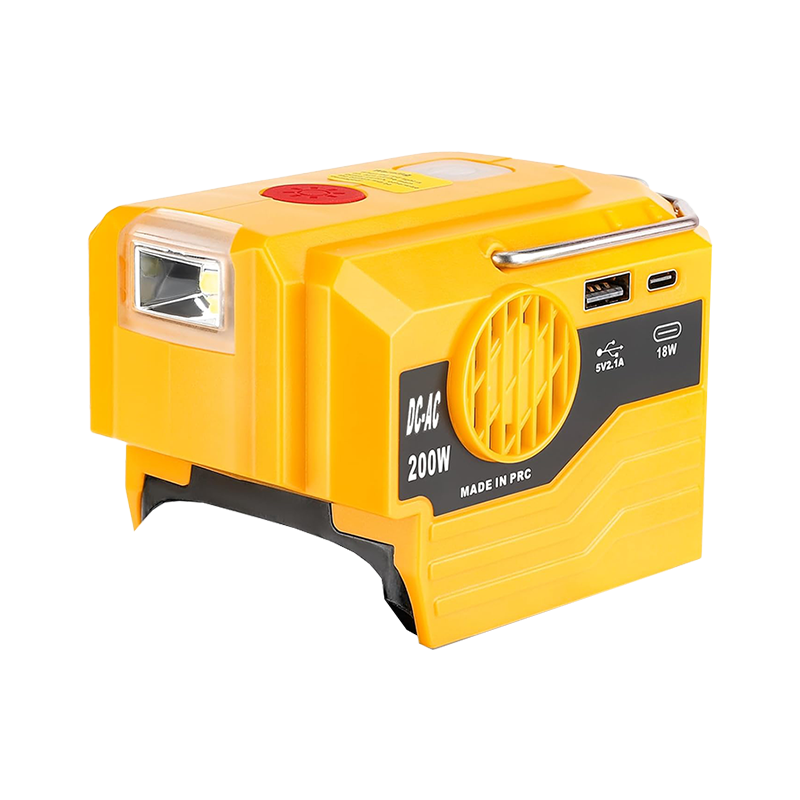 200W Power Inverter for Dewalt/Makita/Milwaukee/Ryobi 18-20V to 120V Adapter