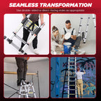 Sakerplus® Portable Collapsible Extension Ladder