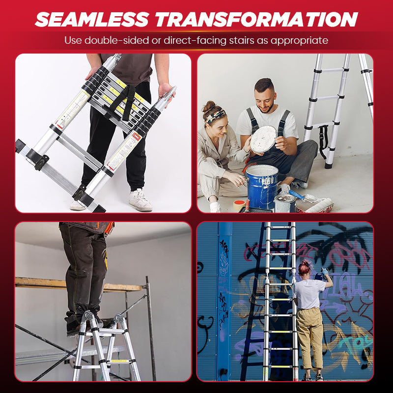 Sakerplus® Portable Collapsible Extension Ladder