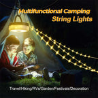 SAKER Camping String Lights—Dual Mode: Warm & Color Light