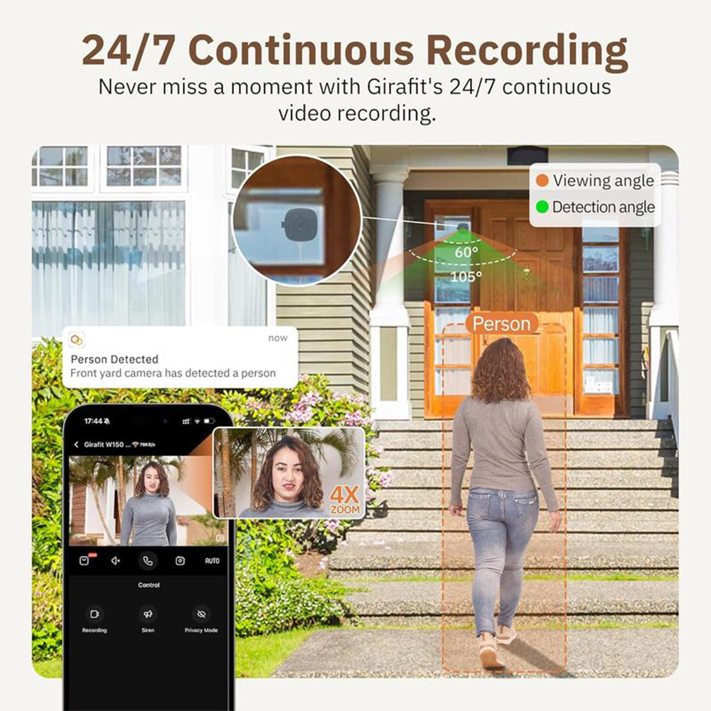 Sakerplus® Smart 2K Window Security Camera
