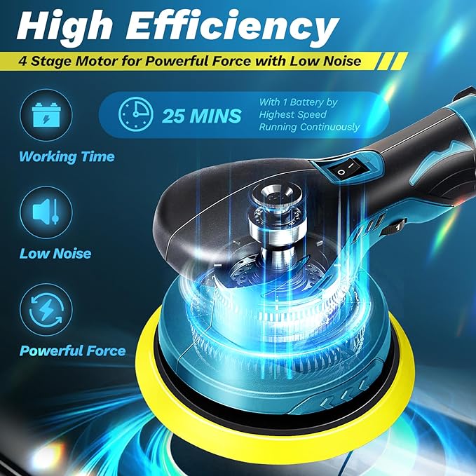 Sakerplus Cordless Car Buffer Polisher