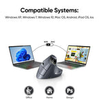 Sakerplus Ergonomic Triple-Connect Wireless Mouse