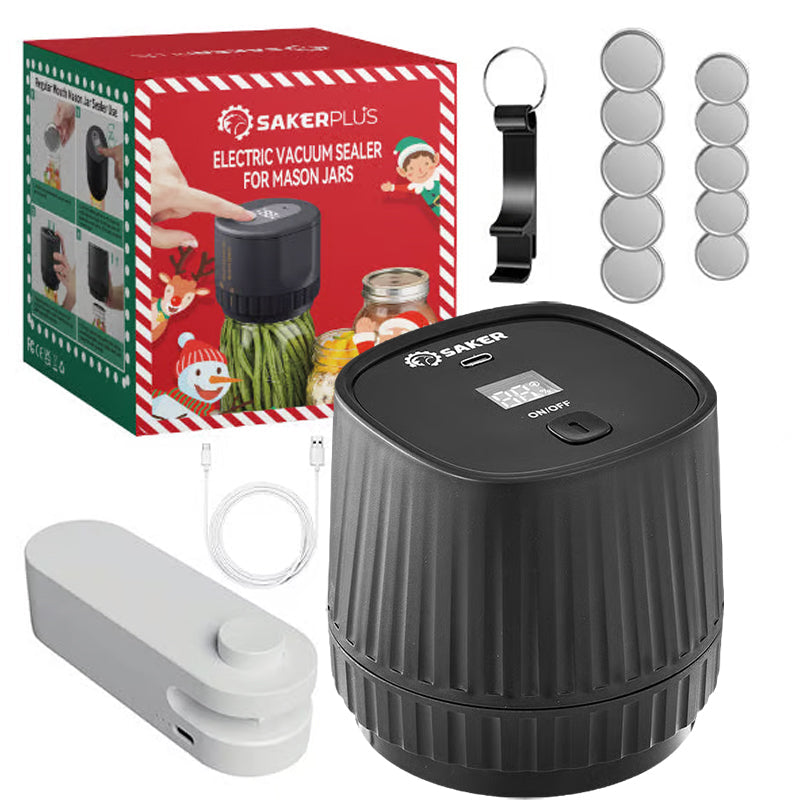 Efficient Food Saver - SakerPlus Electric Vacuum Sealer For Mason Jars