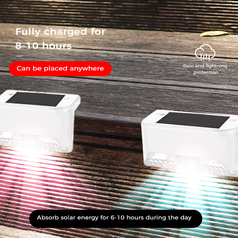 Sakerplus Solar Deck Lights Outdoor 4 Pack