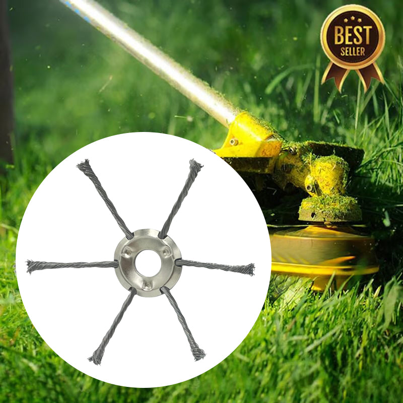 Sakerplus® 6 inch Steel Wire Brush Cutter Trimmer Head