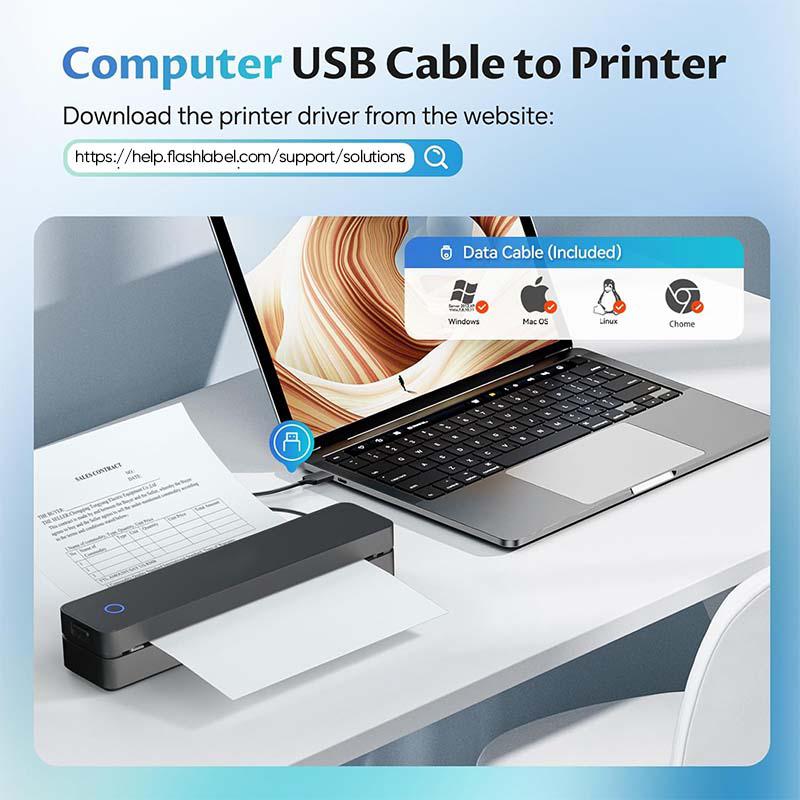 Sakerplus Wireless Thermal Mobile Printer