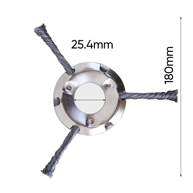 Sakerplus® 6 inch Steel Wire Brush Cutter Trimmer Head