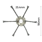 Sakerplus® 6 inch Steel Wire Brush Cutter Trimmer Head