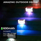 Sakerplus Solar Deck Lights Outdoor 4 Pack