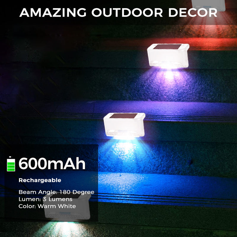 Sakerplus Solar Deck Lights Outdoor 4 Pack