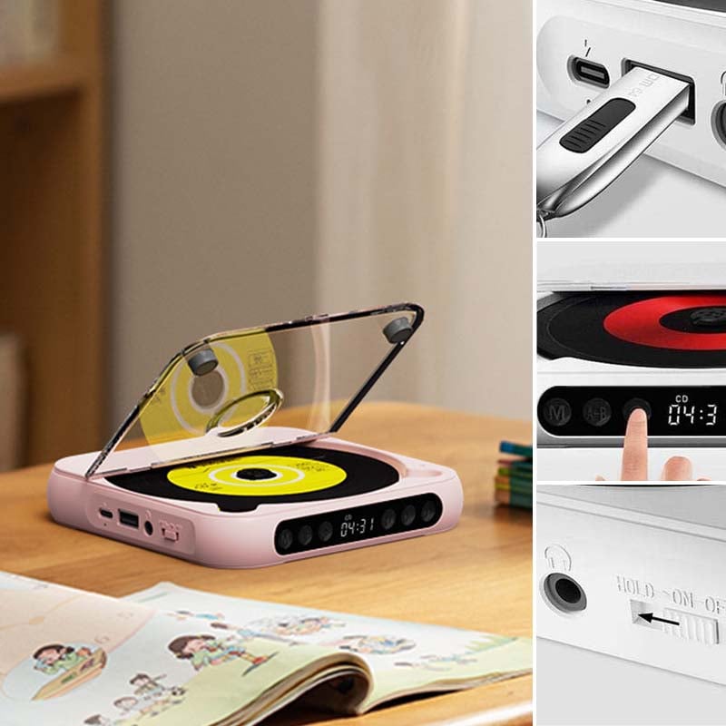 Sakerplus® Portable Bluetooth CD Player
