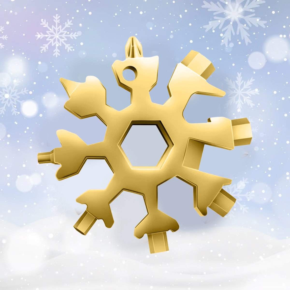 Sakerplus 18-in-1 Stainless Steel Snowflakes Multi-tool