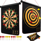 Sakerplus® Magnetic Dart Board Double-Sided Game