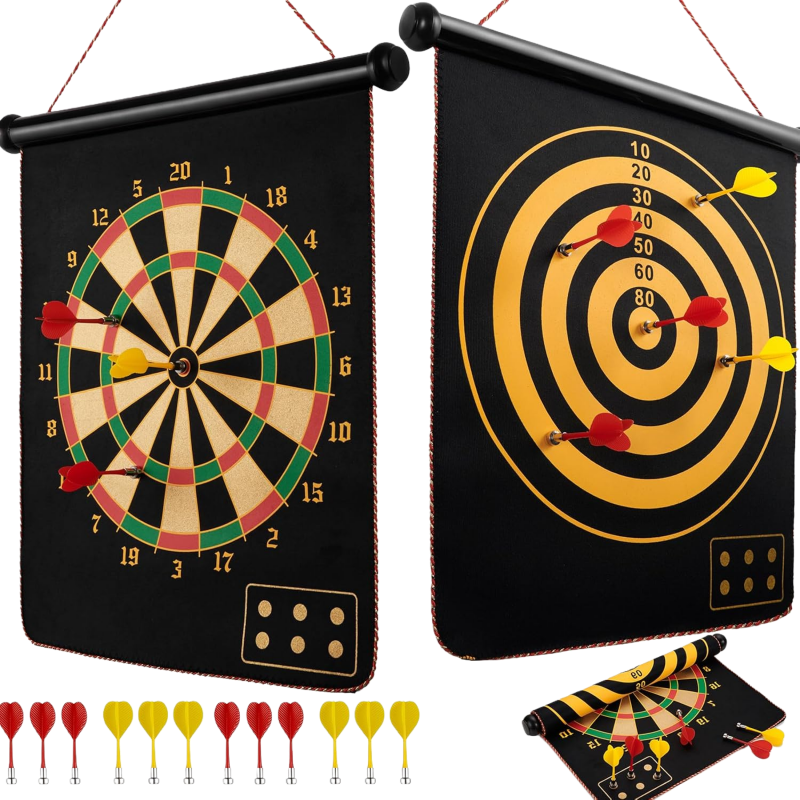 Sakerplus® Magnetic Dart Board Double-Sided Game