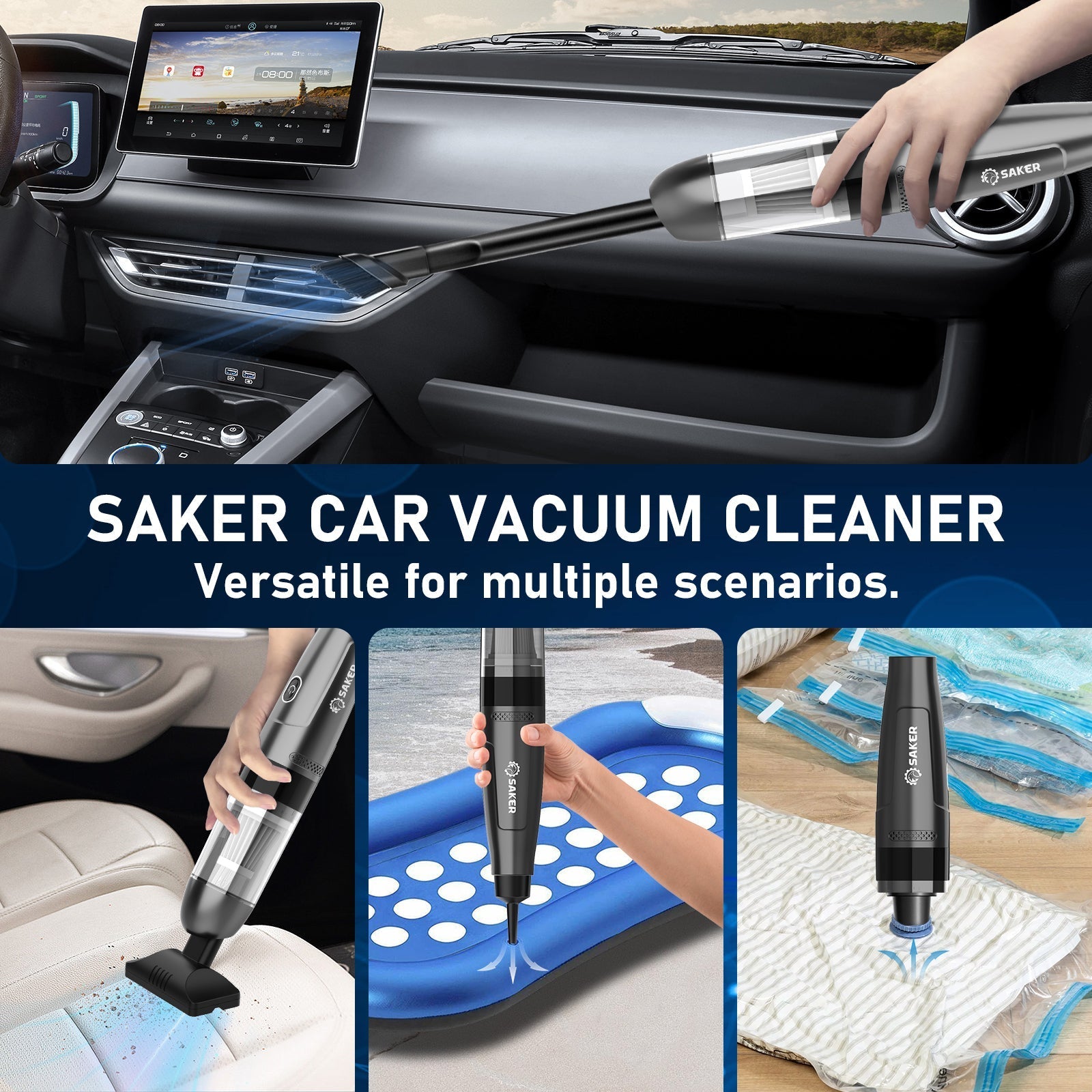 Saker 3-in-1 Portable Vacuum Cleaner