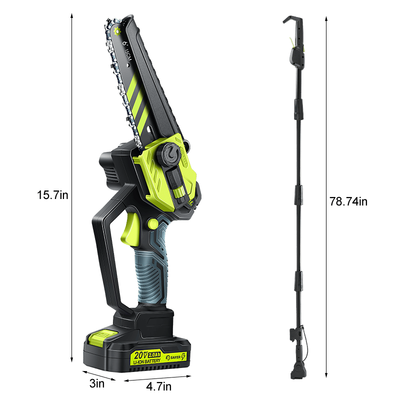 Sakerplus® Cordless Pole Saw and Mini Chainsaw