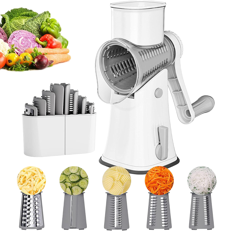 Sakerplus 5 in 1 Rotary Cheese Grater Shredder