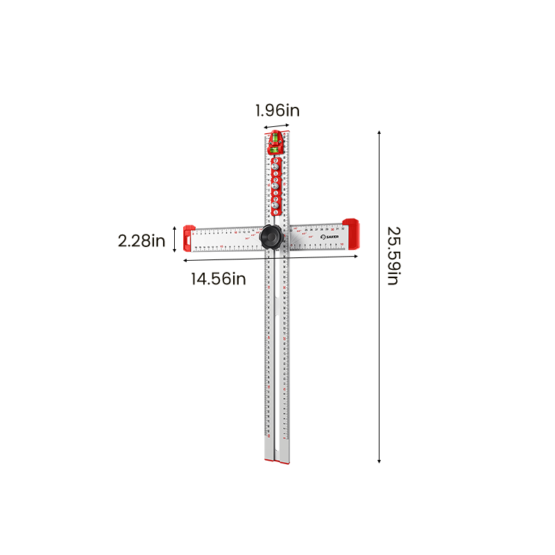 SAKER 4 in 1 Drilling Positioning Ruler