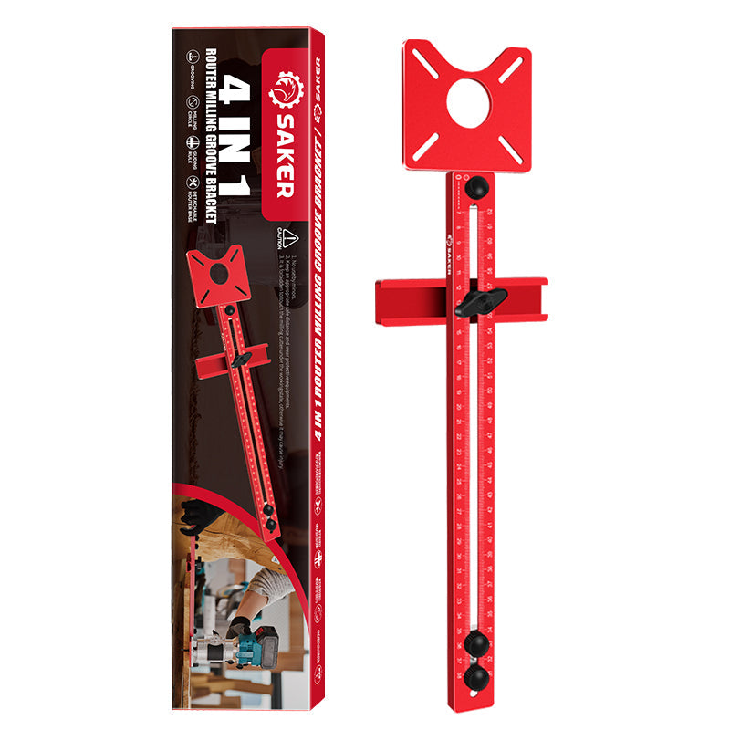 Robust Woodworking Bracket for Milling Tasks - SAKER® 4 in 1 Router Milling Groove Bracket
