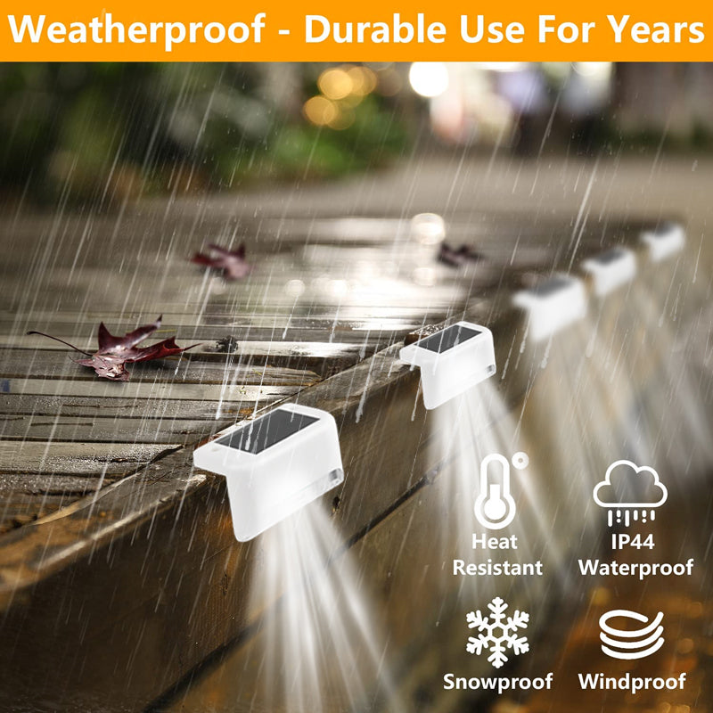 Sakerplus Solar Deck Lights Outdoor 4 Pack
