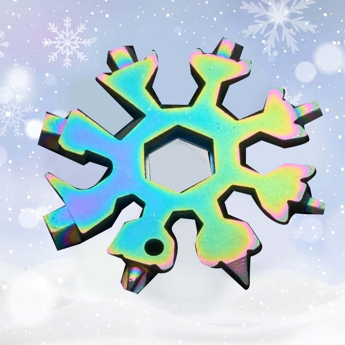 Sakerplus 18-in-1 Stainless Steel Snowflakes Multi-tool