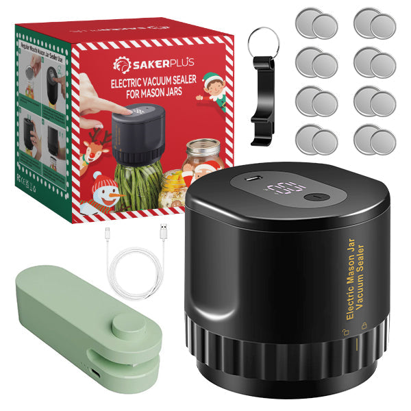 Efficient Food Saver - SakerPlus Electric Vacuum Sealer For Mason Jars