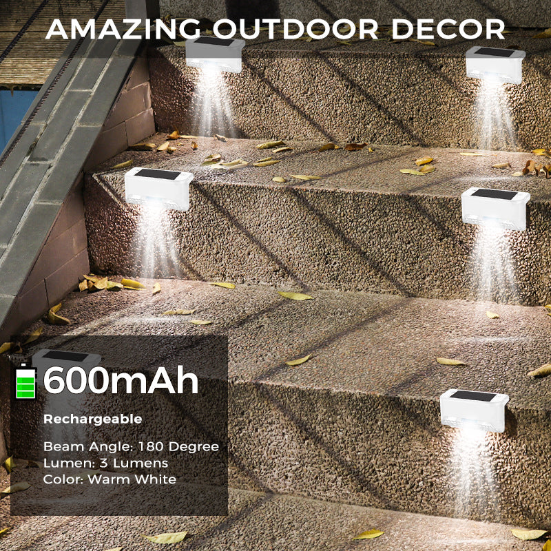 Sakerplus Solar Deck Lights Outdoor 4 Pack
