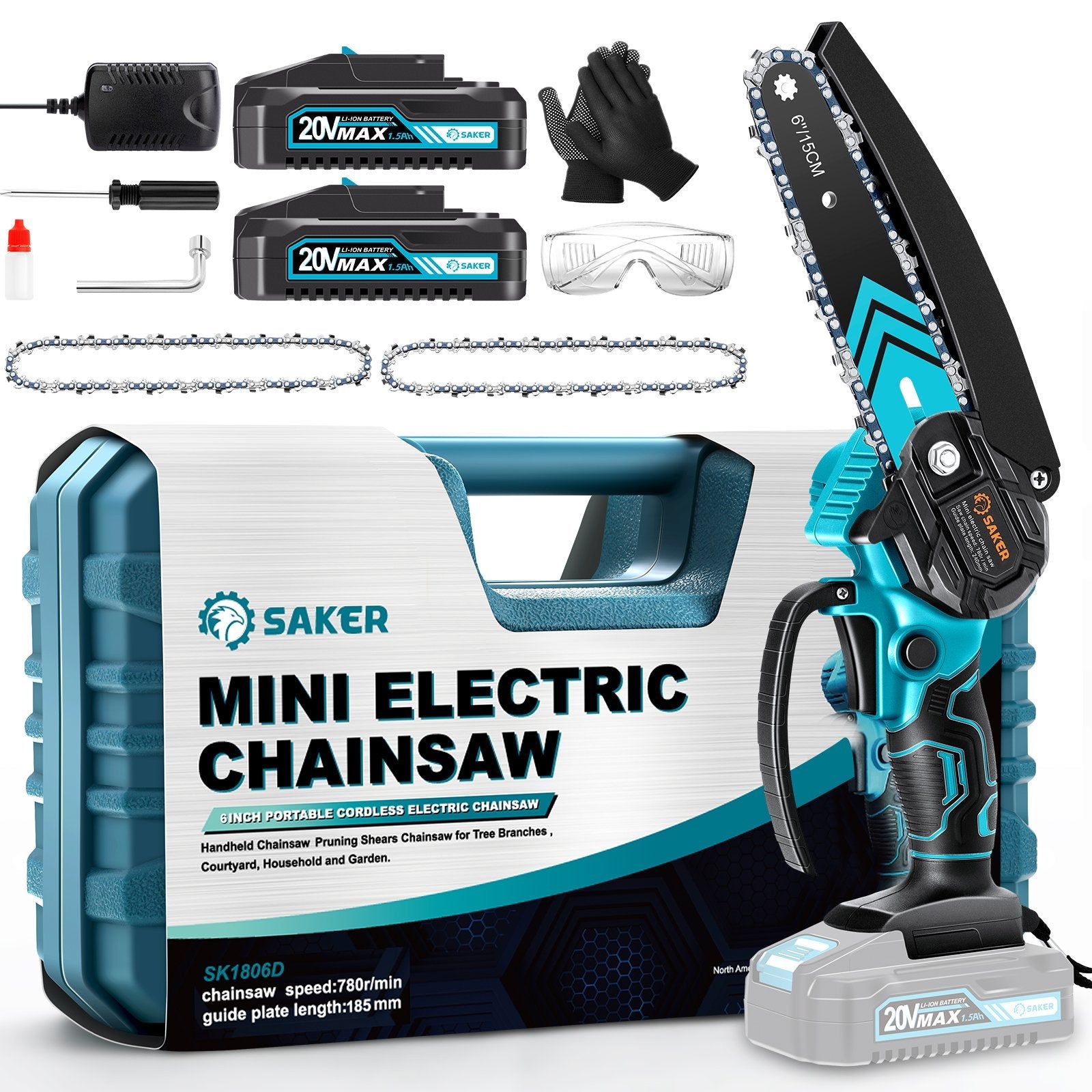 Saker Mini Chainsaw Accessories - 6 Inch Guide Bar