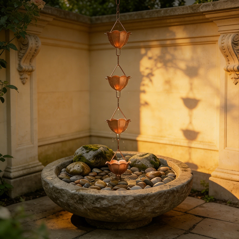 Sakerplus® Nature-Inspired Petal Design Rain Chain
