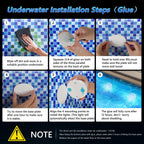 Sakerplus 2/4 PCS-Ultra-High Brightness Rechargeable Submersible LED Lights with Remote