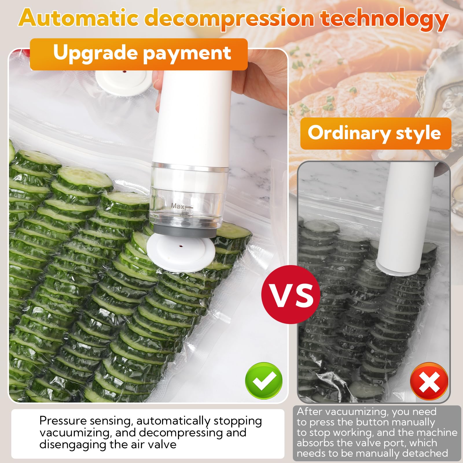 Sakerplus® Vacuum Sealer with Reusable Bags