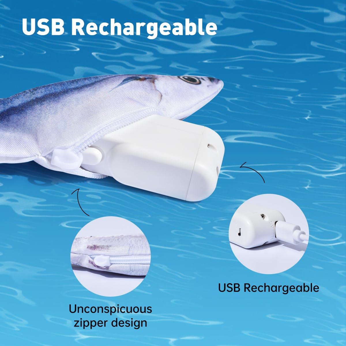 Sakerplus® Realistic Flopping Fish Cat Toys 3 pack