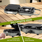 Sakerplus 2 Burner Propane Camping Stove with Grill