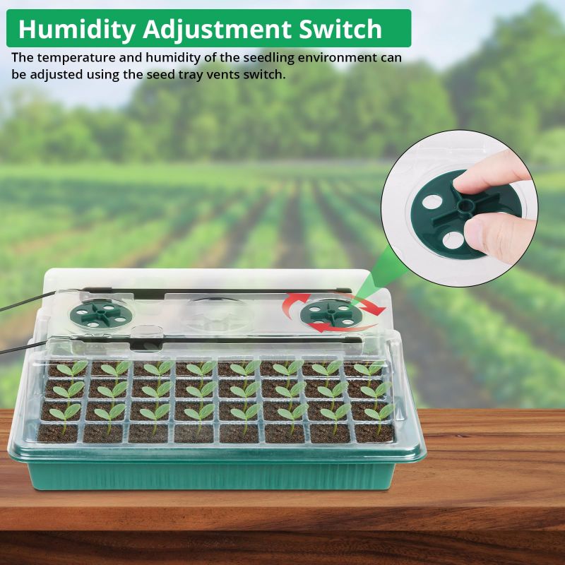 Sakerplus Seed Starter Tray with Grow Light