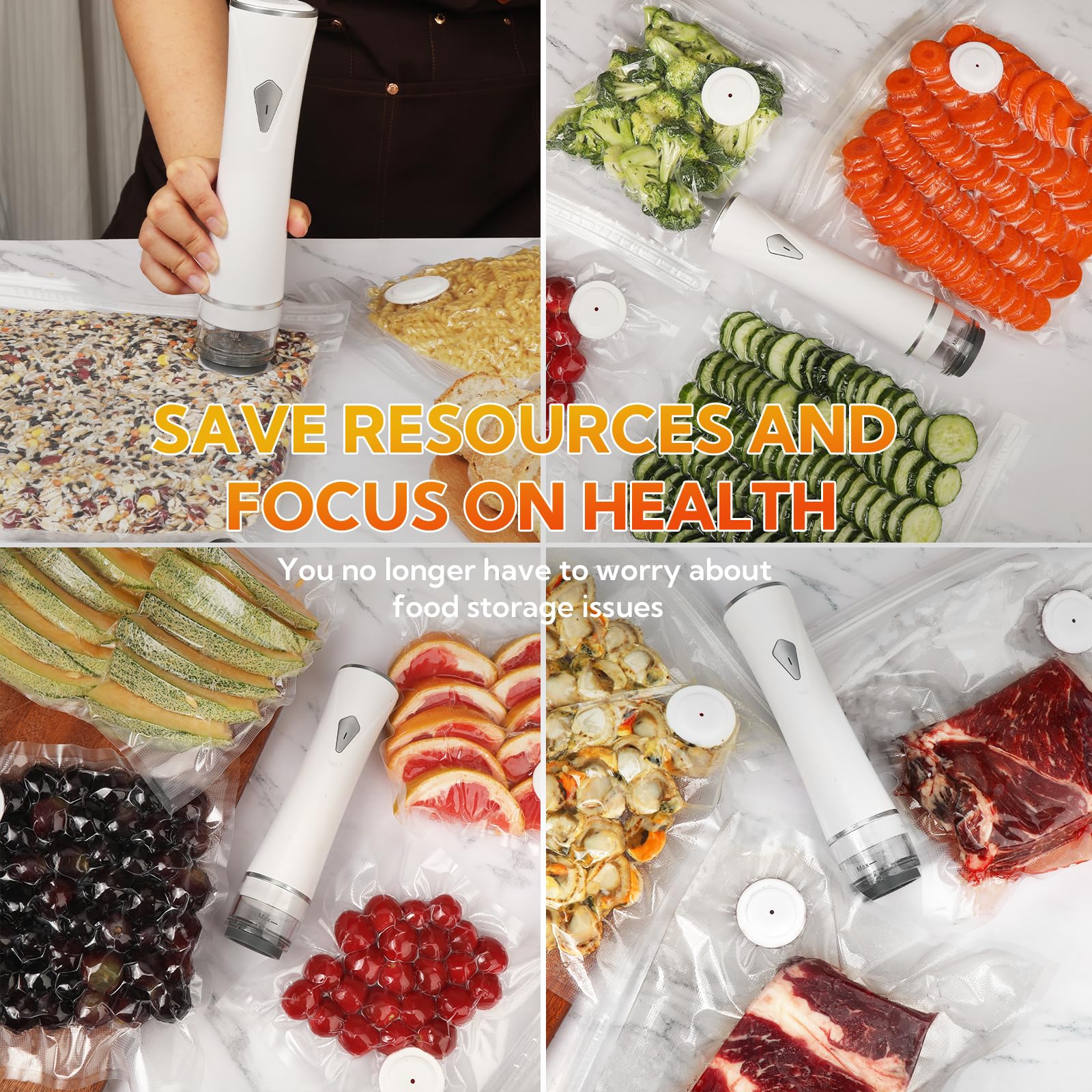 Sakerplus® Vacuum Sealer with Reusable Bags