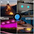 Sakerplus 2/4 PCS-Ultra-High Brightness Rechargeable Submersible LED Lights with Remote