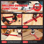Robust Woodworking Bracket for Milling Tasks - SAKER® 4 in 1 Router Milling Groove Bracket