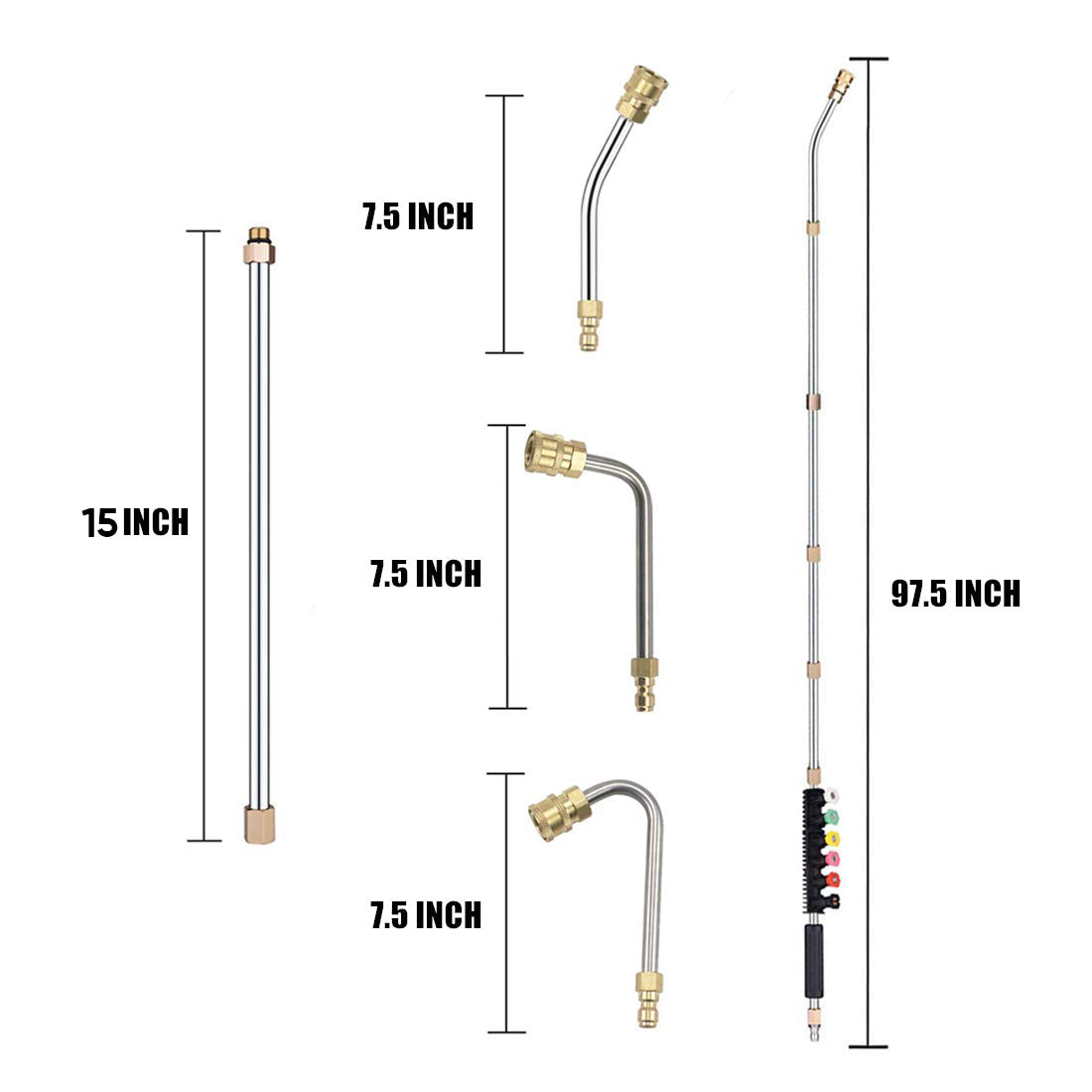 Sakerplus® Pressure Washer Extension Wand Set
