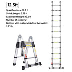 Sakerplus® Portable Collapsible Extension Ladder